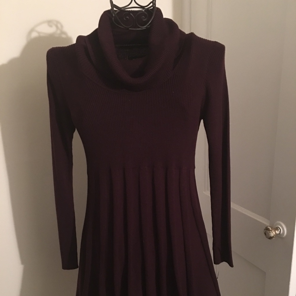 Knee length long sleeve dress